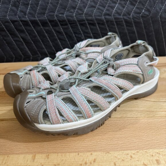 Keen Whisper Waterproof Sandals sz 10 Women's Brown Closed Toe Bungee Closed Toe - Picture 1 of 14